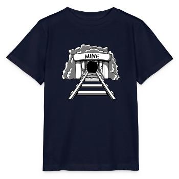 Entrée de la mine minière - T-shirt bio MINI CREATOR Stanley/Stella Enfant - marine - Devant - Kain (125cm)