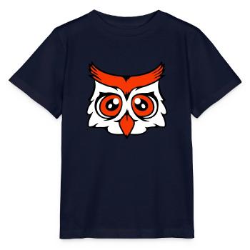 Eule Vogel Uhu Nachtvogel Schleiereule Kauz Comic - Stanley/Stella Kinder T-Shirt MINI CREATOR  - Navy - Vorne - Kain (125cm)