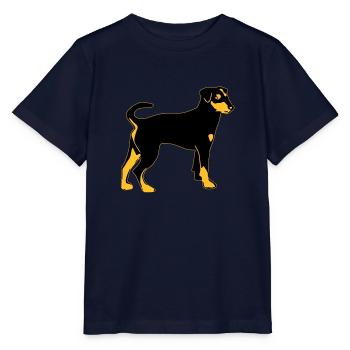 pinscher chien - T-shirt bio MINI CREATOR Stanley/Stella Enfant - marine - Devant - Kain (125cm)
