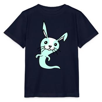 Lapin Fantôme Fantôme Hanter Halloween Effrayant Mignon - T-shirt bio MINI CREATOR Stanley/Stella Enfant - marine - Devant - Kain (125cm)