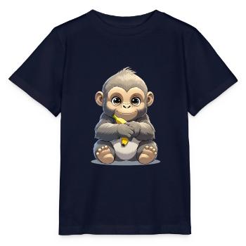 Bébé gorille - T-shirt bio MINI CREATOR Stanley/Stella Enfant - marine - Devant - Kain (125cm)