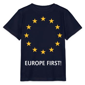 Europe First! Europe First! (2C) - Stanley/Stella MINI CREATOR Kids’ T-Shirt - navy - Front - Kain (125cm)