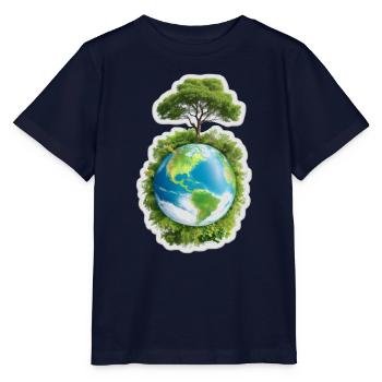 Mutter Erde - Stanley/Stella Kinder T-Shirt MINI CREATOR  - Navy - Vorne - Kain (125cm)