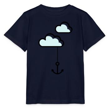 Anker mit Wolke - Stanley/Stella Kinder T-Shirt MINI CREATOR  - Navy - Vorne - Kain (125cm)