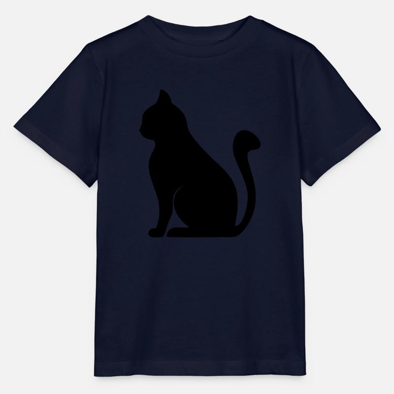 silhouette de chat - T-shirt bio MINI CREATOR Stanley/Stella Enfant - marine