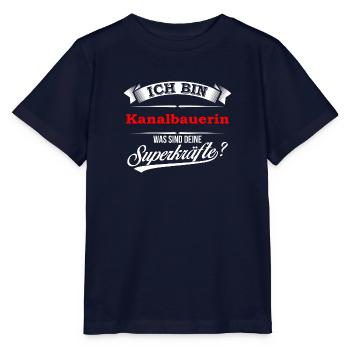 Kanalbauer Kanalbauerin Kanal Abwasser Tiefbau - Stanley/Stella Kinder T-Shirt MINI CREATOR  - Navy - Vorne - Kain (125cm)