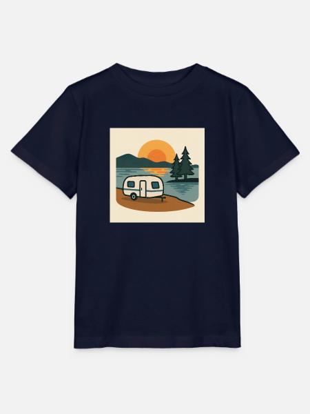 Camping Wohnmobil See - Stanley/Stella Kinder T-Shirt MINI CREATOR - Navy