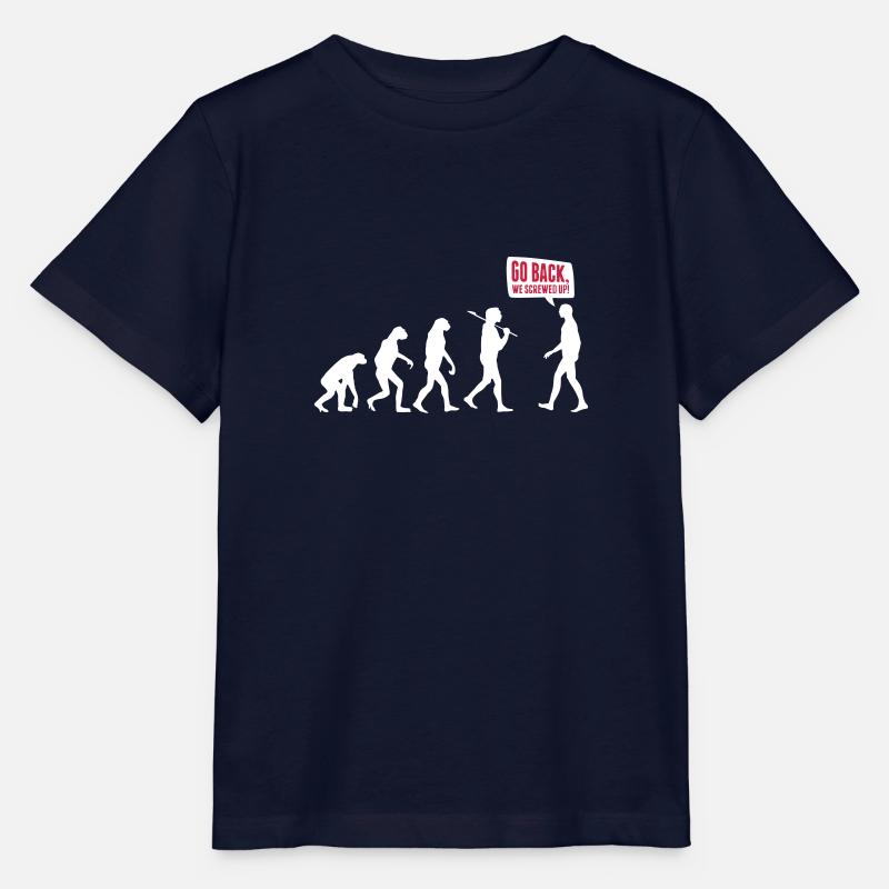 Go back we screwed up - Evolution Lustig Humor - Stanley/Stella Kinder T-Shirt MINI CREATOR  - Navy