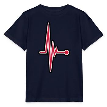 Heartbeat - Stanley/Stella MINI CREATOR Kids’ T-Shirt - navy - Front - Kain (125cm)