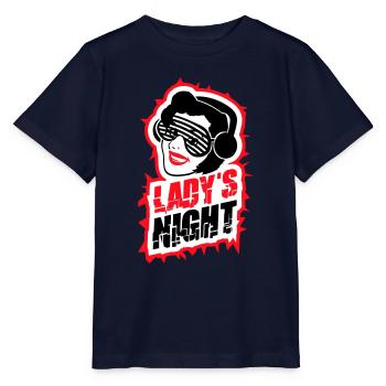 Ladies Night Fun Retro DJ Woman Face Girls Evening - Stanley/Stella MINI CREATOR Kids’ T-Shirt - navy - Front - Kain (125cm)