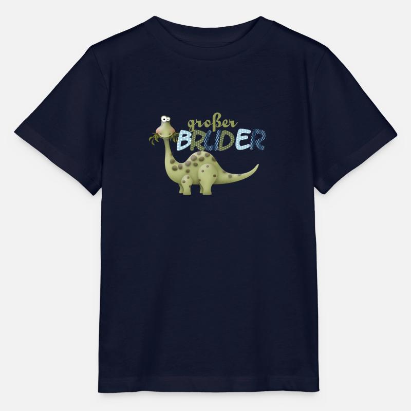 großer Bruder Dinosaurier - Stanley/Stella Kinder T-Shirt MINI CREATOR  - Navy