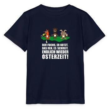Osterzeit | Ostern | Osterhase | Osterei Reh Fuchs - Stanley/Stella Kinder T-Shirt MINI CREATOR  - Navy - Vorne - Kain (125cm)