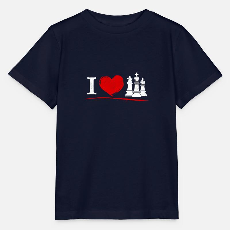 Echecs - I love échecs - T-shirt bio MINI CREATOR Stanley/Stella Enfant - marine