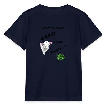 En attendant cabri i manze salade - T-shirt bio MINI CREATOR Stanley/Stella Enfant - marine - Devant - Kain (125cm)