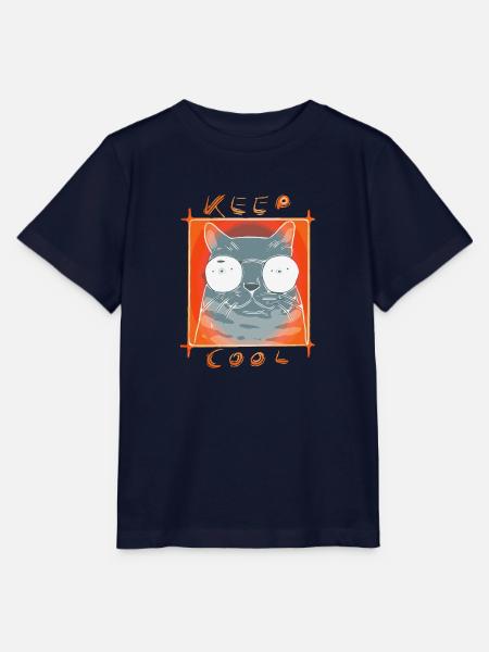 Cool Cat 1 - Stanley/Stella Kinder T-Shirt MINI CREATOR  - Navy