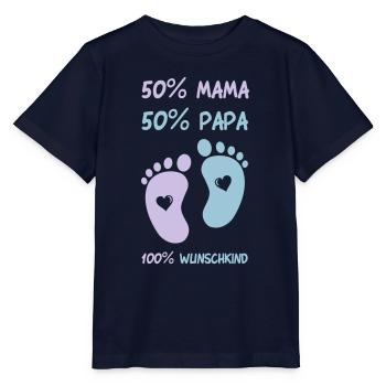 baby_fuesse_wunschkind_001 - Stanley/Stella Kinder T-Shirt MINI CREATOR  - Navy - Vorne - Kain (125cm)