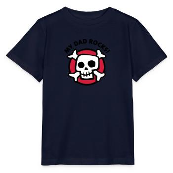 my_dad_rocks_3c - T-shirt bio MINI CREATOR Stanley/Stella Enfant - marine - Devant - Kain (125cm)