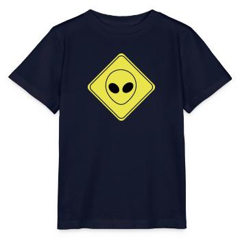 Alien Zeichen - Stanley/Stella Kinder T-Shirt MINI CREATOR  - Navy - Vorne - Kain (125cm)