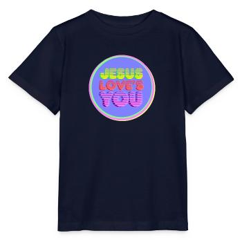 Jesus loves you - T-shirt bio MINI CREATOR Stanley/Stella Enfant - marine - Devant - Kain (125cm)