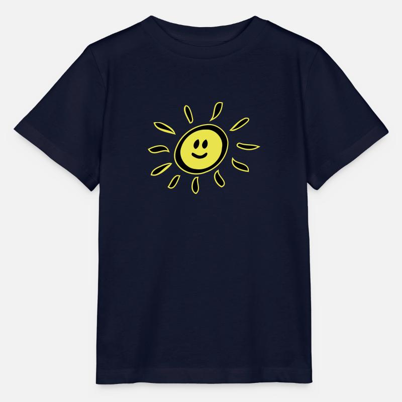 soleil Smiley - T-shirt bio MINI CREATOR Stanley/Stella Enfant - marine