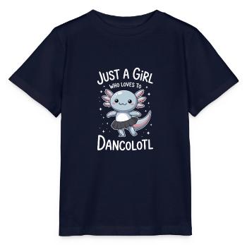 Juste une fille qui aime danser Axolotl Idée cadeau - T-shirt bio MINI CREATOR Stanley/Stella Enfant - marine - Devant - Kain (125cm)
