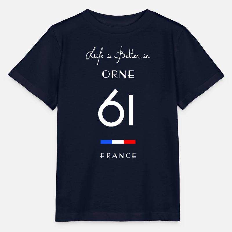 Life is better in ORNE Number 61 Normandy - Stanley/Stella MINI CREATOR Kids’ T-Shirt - navy