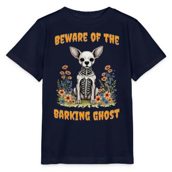 Beware of the barking ghost - Stanley/Stella MINI CREATOR Kids’ T-Shirt - navy - Front - Kain (125cm)