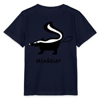 skunk, stinker stinkerchen skunk animal - Stanley/Stella MINI CREATOR Kids’ T-Shirt - navy - Front - Kain (125cm)