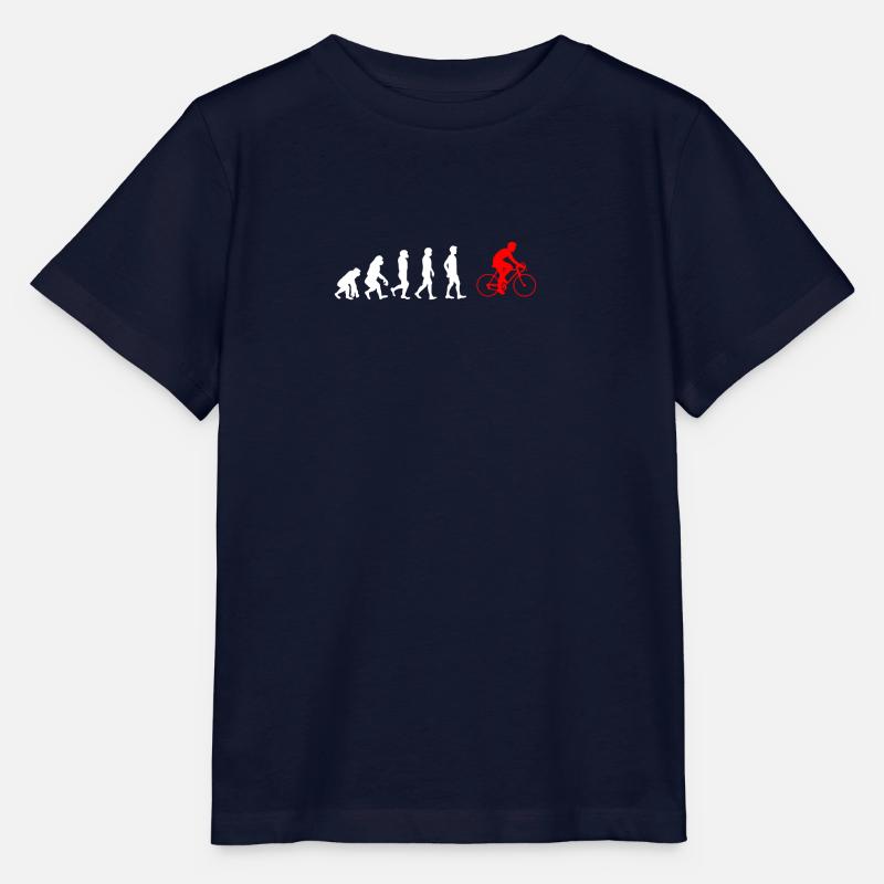 EVOLUTION bicycle cycling bike - Stanley/Stella Kinder T-Shirt MINI CREATOR  - Navy