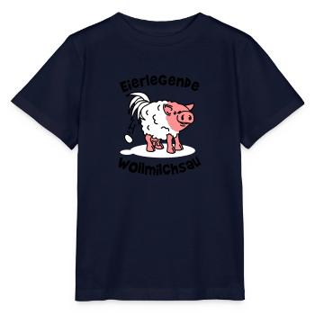 eierlegende wollmilchsau - workaholic - arbeit - Stanley/Stella Kinder T-Shirt MINI CREATOR  - Navy - Vorne - Kain (125cm)
