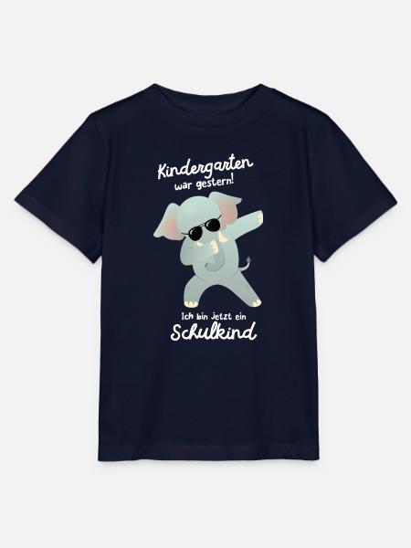 Einschulung - Dabbing Elefant Dab - Schulkind - Stanley/Stella Kinder T-Shirt MINI CREATOR  - Navy