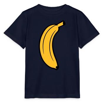obst banane lecker gesund essen bananenschale krum - Stanley/Stella Kinder T-Shirt MINI CREATOR  - Navy - Vorne - Kain (125cm)