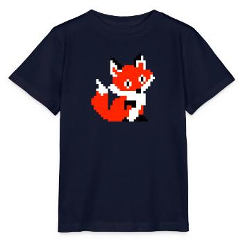 Fox Fox Paw Pixel Design rétro chemise cadeau - T-shirt bio MINI CREATOR Stanley/Stella Enfant - marine - Devant - Kain (125cm)
