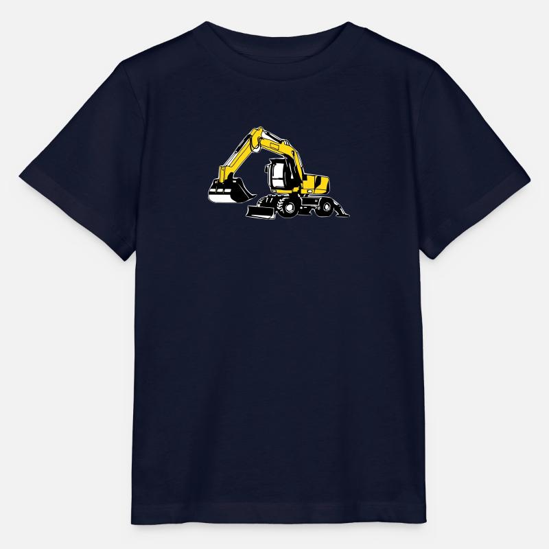 Mobilbagger 2 / excavator / Pelle - T-shirt bio MINI CREATOR Stanley/Stella Enfant - marine