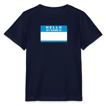 Hello my name is - Stanley/Stella MINI CREATOR Kids’ T-Shirt - navy - Front - Kain (125cm)