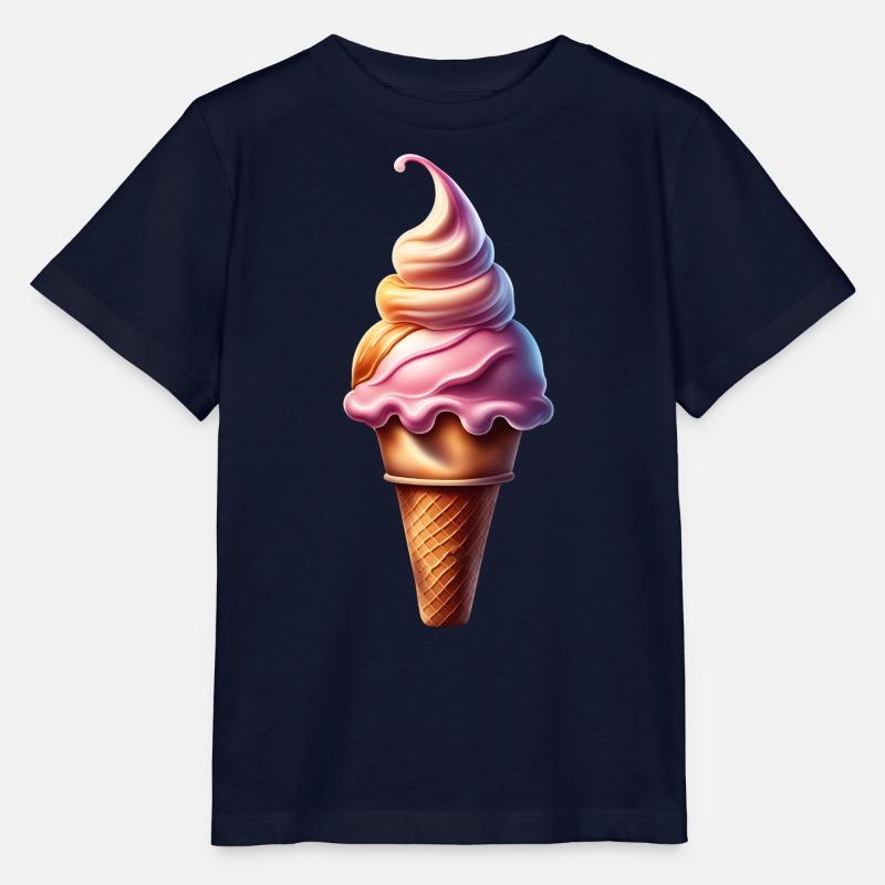 Cornet de glace mignon - T-shirt bio MINI CREATOR Stanley/Stella Enfant - marine
