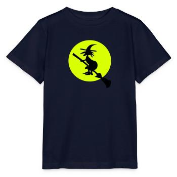Hexe und Vollmond - Stanley/Stella Kinder T-Shirt MINI CREATOR  - Navy - Vorne - Kain (125cm)