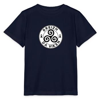 Breizh da viken 3 - T-shirt bio MINI CREATOR Stanley/Stella Enfant - marine - Devant - Kain (125cm)