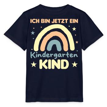 Kindergarten Child Rainbow I'm Now in the - Stanley/Stella MINI CREATOR Kids’ T-Shirt - navy - Front - Kain (125cm)