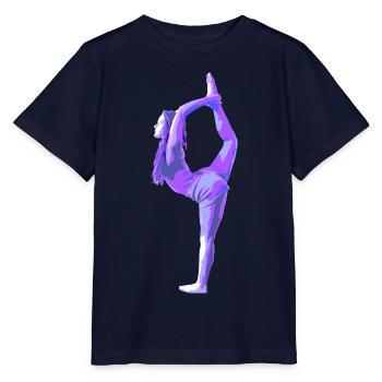 Le yoga | La posture de danse de Shiva - T-shirt bio MINI CREATOR Stanley/Stella Enfant - marine - Devant - Kain (125cm)