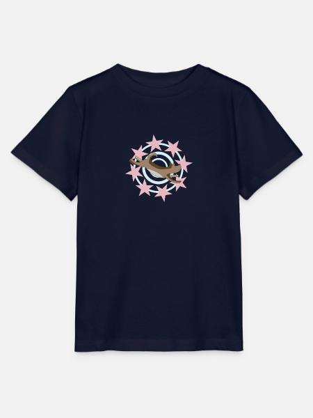 Emmana mit rosa Sternen - Stanley/Stella Kinder T-Shirt MINI CREATOR  - Navy
