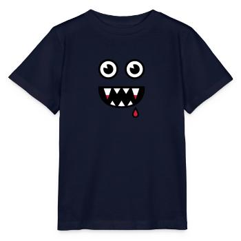 Kleiner Vampir / Little Vampire - Stanley/Stella Kinder T-Shirt MINI CREATOR  - Navy - Vorne - Kain (125cm)