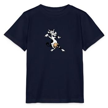 Bekloppte Kuh - Stanley/Stella Kinder T-Shirt MINI CREATOR  - Navy - Vorne - Kain (125cm)