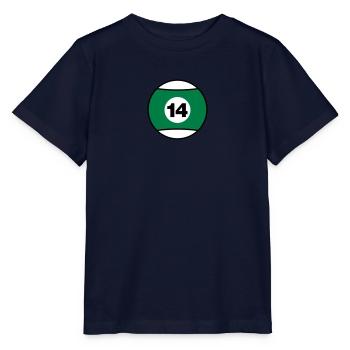 Billardkugel No 14 - grün - V3 - Stanley/Stella Kinder T-Shirt MINI CREATOR  - Navy - Vorne - Kain (125cm)