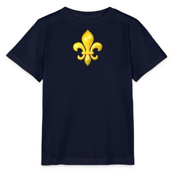 Fleur de Lys jaune - T-shirt bio MINI CREATOR Stanley/Stella Enfant - marine - Devant - Kain (125cm)