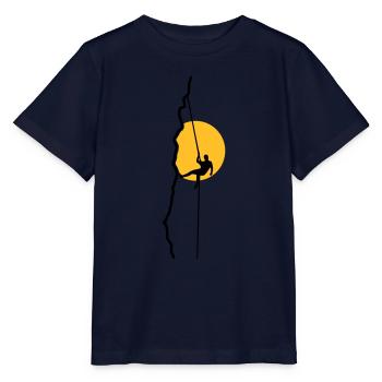 Grimpeur rappel au coucher du soleil - T-shirt bio MINI CREATOR Stanley/Stella Enfant - marine - Devant - Kain (125cm)