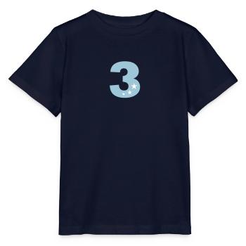 3 Birthday third birthday 3rd in two colors - Stanley/Stella MINI CREATOR Kids’ T-Shirt - navy - Front - Kain (125cm)