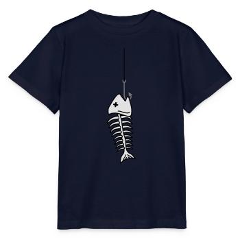 Fishbone On The Hook - Stanley/Stella MINI CREATOR Kids’ T-Shirt - navy - Front - Kain (125cm)