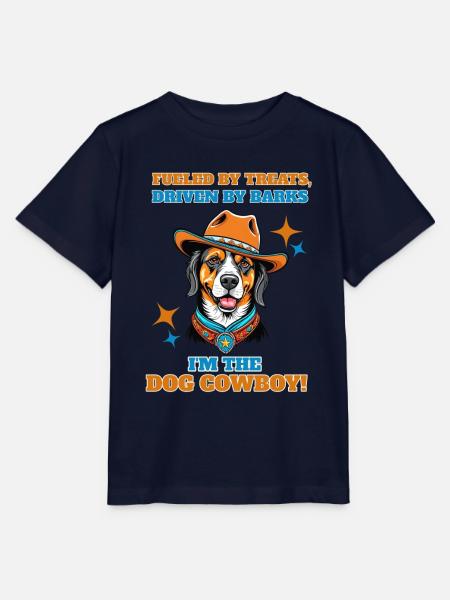 Angetrieben von Leckereien, angetrieben von Bellen, bin ich die Hundekuh - Stanley/Stella Kinder T-Shirt MINI CREATOR  - Navy