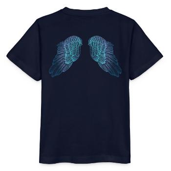 Blue Toned Angel Wings - Stanley/Stella MINI CREATOR Kids’ T-Shirt - navy - Back - Kain (125cm)